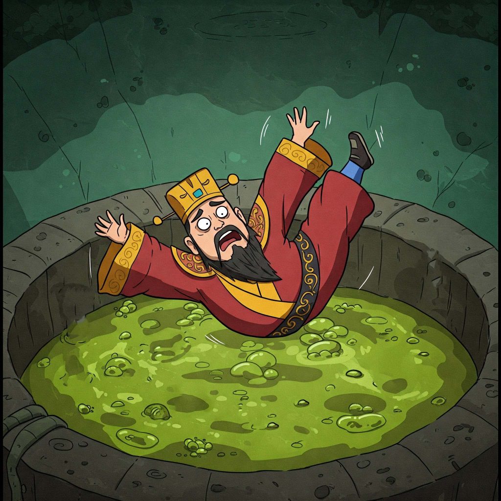 The king who drowned in the toilet